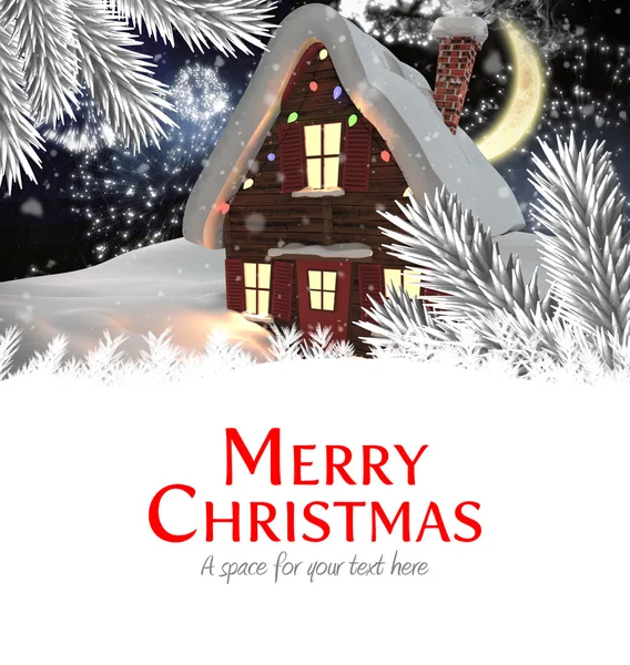 God jul mot hus — Stockfoto