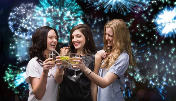 Composite image of friends with drinks — Stock Photo, Image