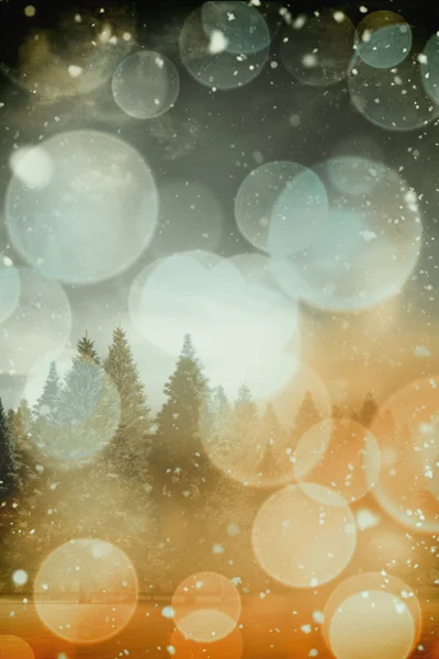 Composite image of snow falling — Stock Photo, Image