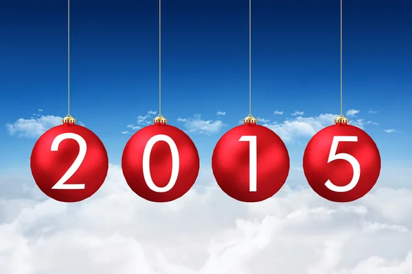 Composite image of 2015 baubles — Stock Photo, Image