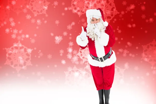 Santa claus keeping a secret — Stock Photo, Image