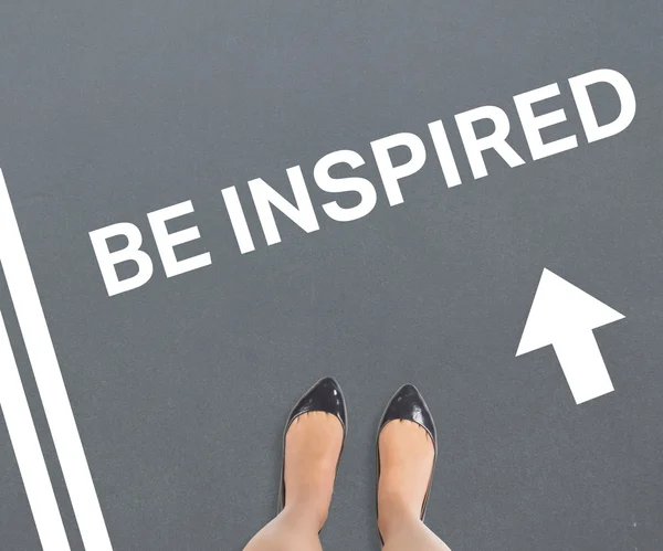 Composite image of businesswomans feet — Stock Photo, Image