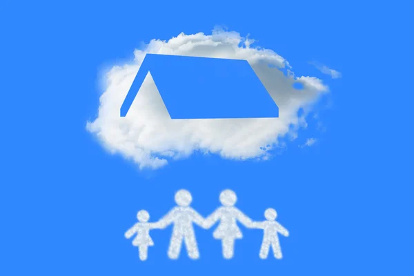 Nuvola in forma di famiglia — Foto Stock