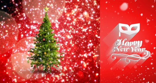 クリスマス ツリーと雪 — ストック写真