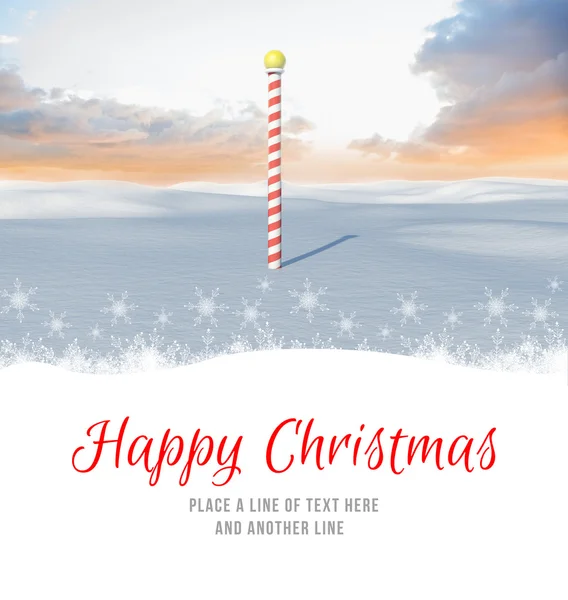 Happy Christmas against snowy landscape — Stock Photo, Image