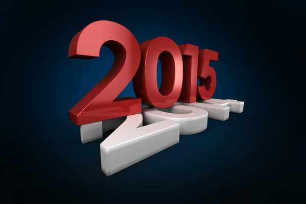 Composite image of 2015 squashing 2014 — Stock Photo, Image