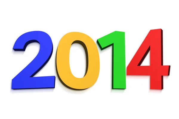 2014 in colourful letters — Stock Photo, Image