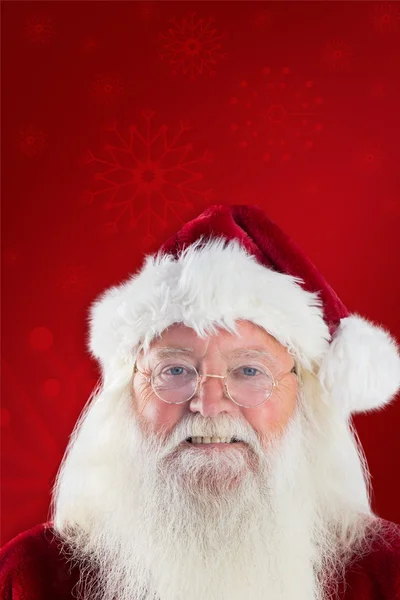 Santa leenden i kameran — Stockfoto