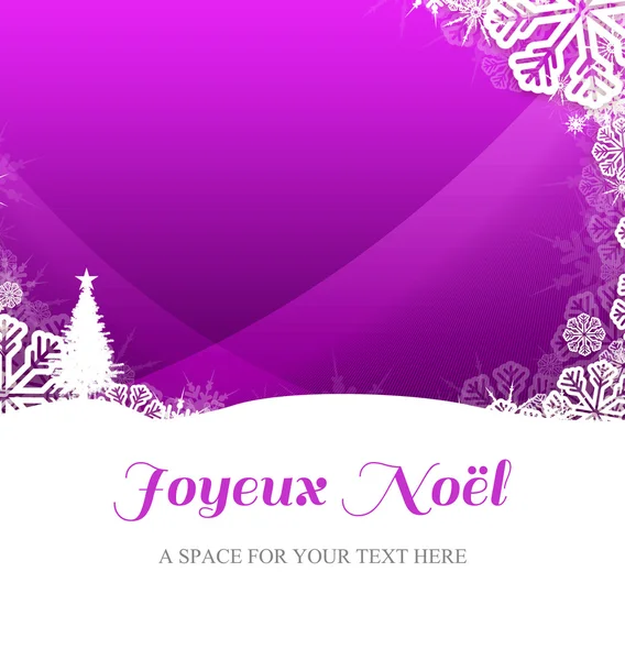 Joyeux noel botschaft in lila — Stockfoto