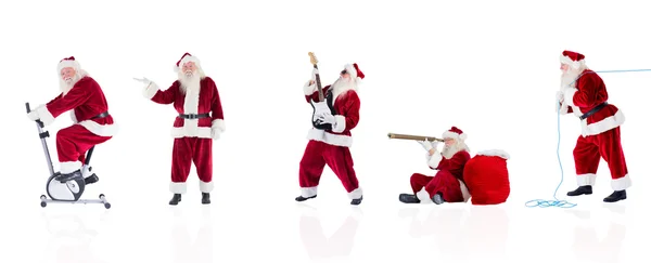 Conjunto de diferentes santas — Fotografia de Stock