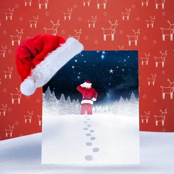 Dostawy Santa prezentuje do wsi — Zdjęcie stockowe