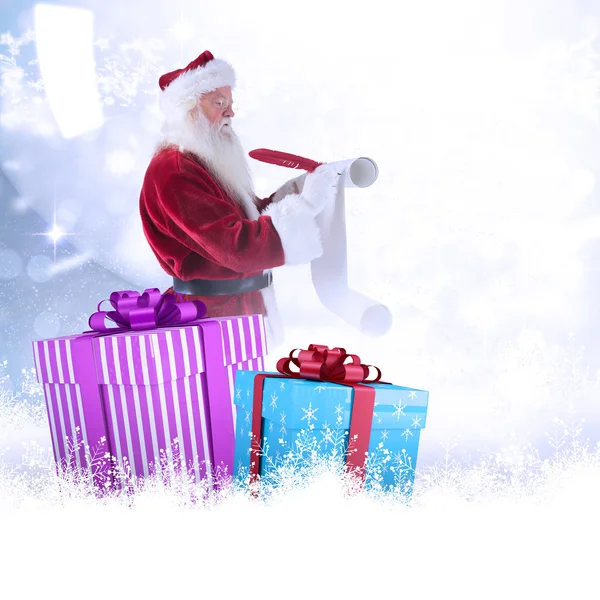 Babbo Natale scrive la lista — Foto Stock
