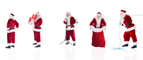 Sada různých santas — Stock fotografie