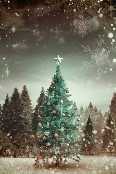雪花圣诞树 — 图库照片