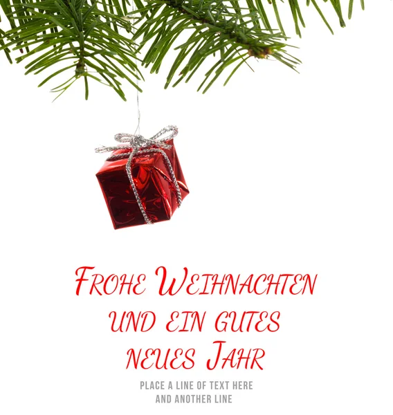 Imagem composta da mensagem weihnachten frohe — Fotografia de Stock