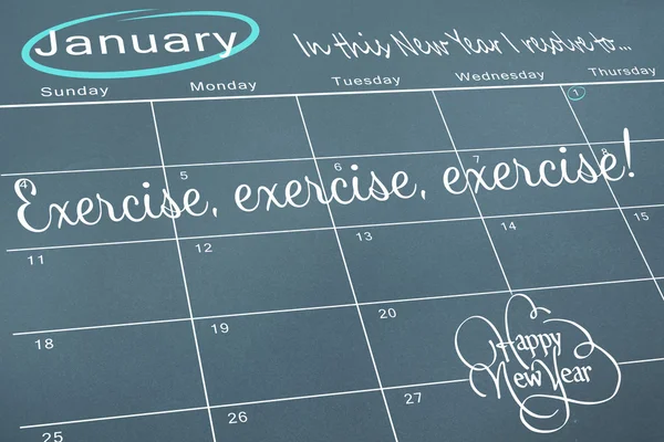 Composite image of new years resolutions — Stock Photo, Image