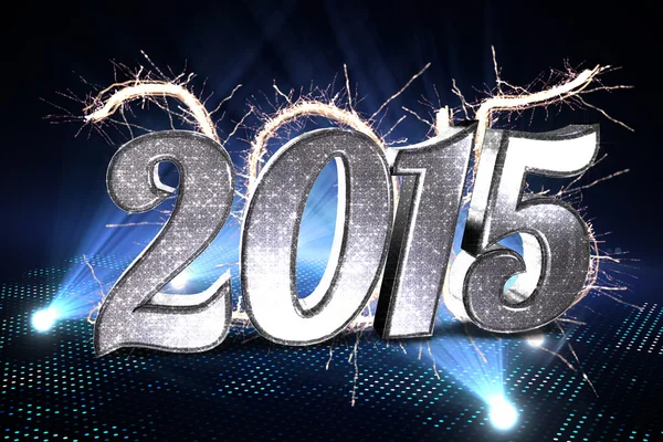 Composite image of sparkly 2015 — Stock Photo, Image