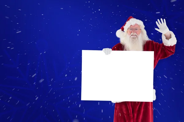 Babbo Natale tiene segno — Foto Stock