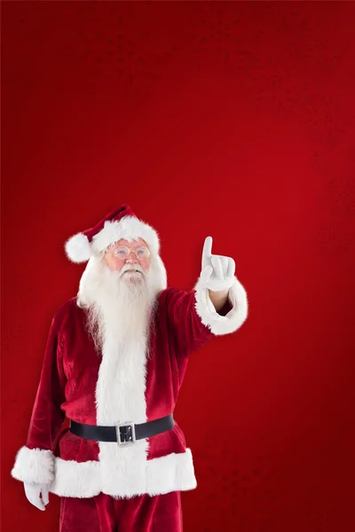 Santa Claus señala algo — Foto de Stock