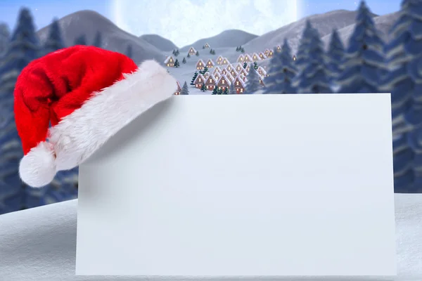 Weihnachtsmann auf Plakat — Stockfoto