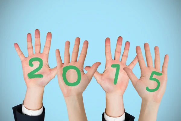 Composite image of business peoples hands — Stock Photo, Image