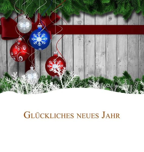 Composite image of christmas greeting in german — Stock Photo, Image