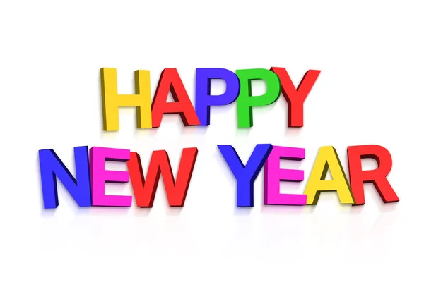 New year greeting in colourful letters — Stock Photo, Image