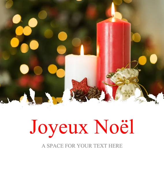 Composite image of joyeux noel — Stock Photo, Image