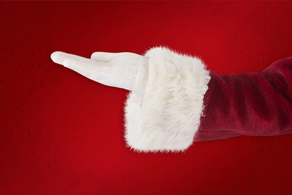 Santa Claus shows open hand — Stock Photo, Image