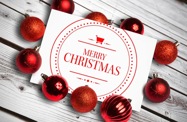 Samengestelde afbeelding van banner en logo zeggen merry christmas — Stockfoto