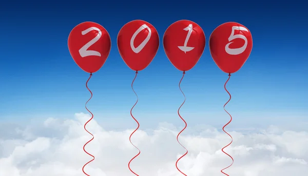 Composite image of 2015 balloons — Stock Photo, Image