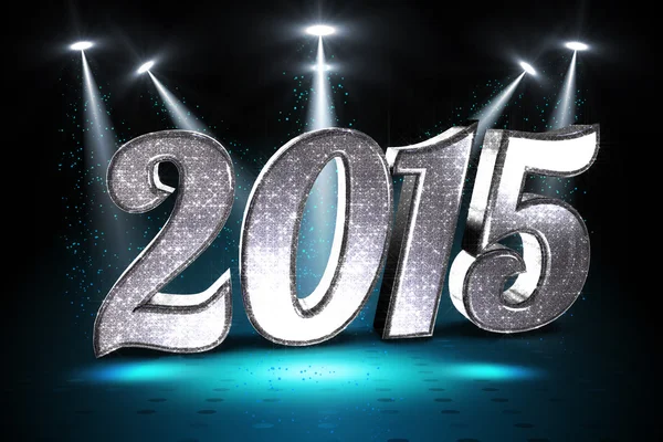 Composite image of sparkly 2015 — 图库照片