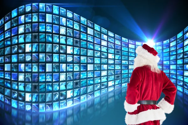 Santa ser bort från kameran — Stockfoto