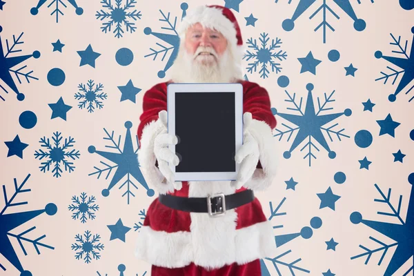 Santa prezentuje tablet Pc — Zdjęcie stockowe