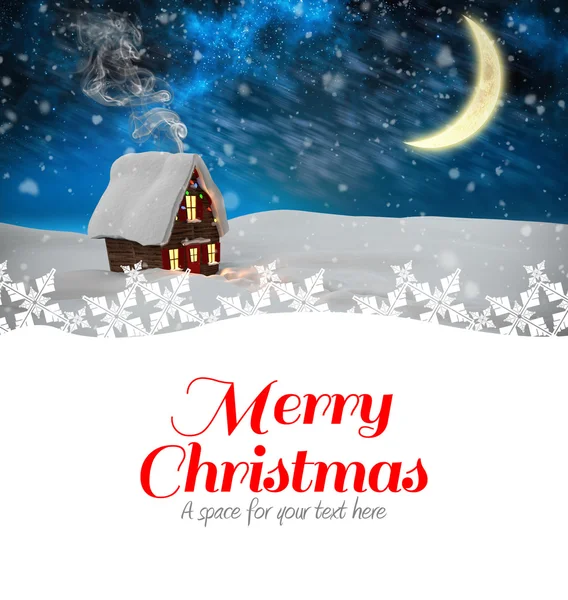 God jul mot hus — Stockfoto
