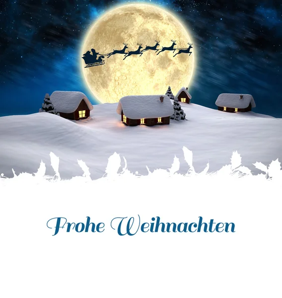Gambar komposit dari ucapan Natal dalam bahasa Jerman — Stok Foto