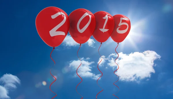 Sammansatt bild av 2015 ballonger — Stockfoto