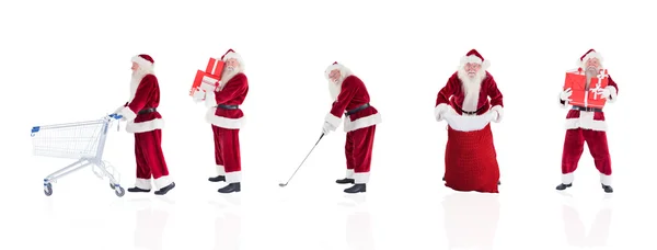 Set di diversi Babbi Natale — Foto Stock