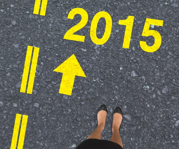 Composite image of businesswomans feet — Stock Photo, Image