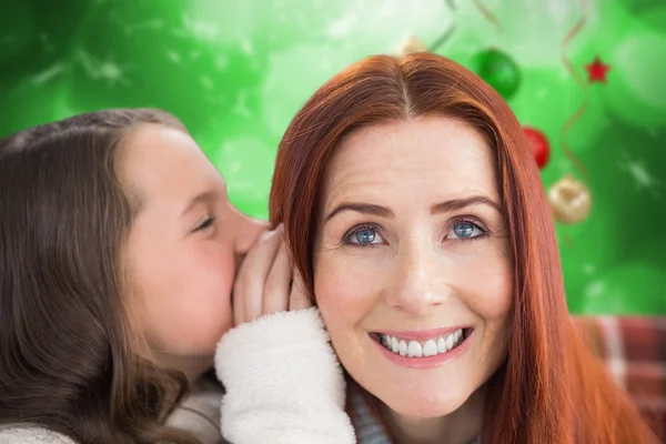 Composite image of mother and daughter — Stock Photo, Image