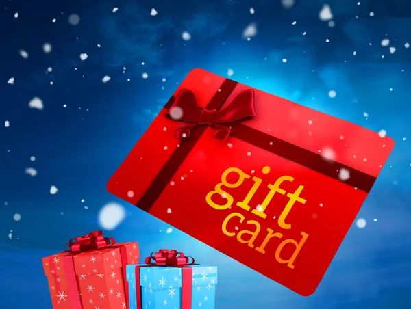Rote Geschenkkarte — Stockfoto