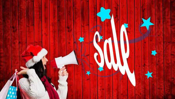 Woman holding some shopping bags — Stock Photo, Image