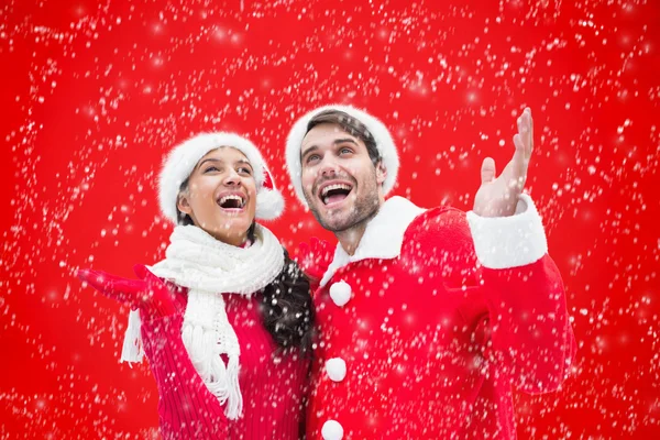 Feestelijke jong koppel — Stockfoto