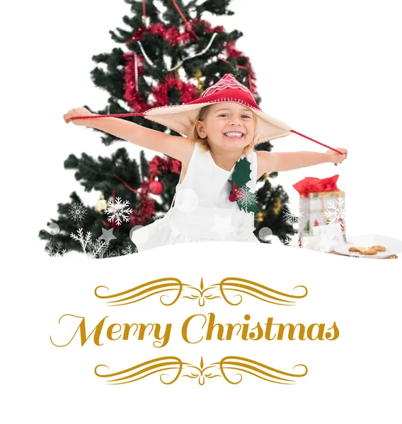 Festive bambina sorridente — Foto Stock