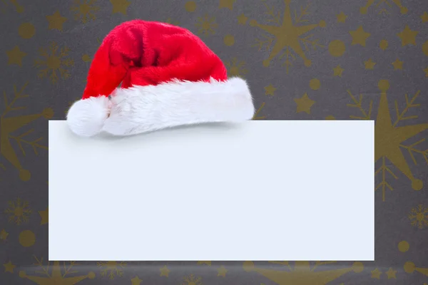 Santa kapelusz na plakat — Zdjęcie stockowe