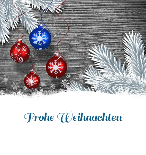 Composite image of christmas greeting in german — Stock Photo, Image