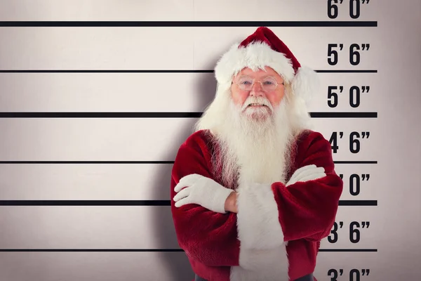 Santa smiles with folded arms — Stock Photo, Image