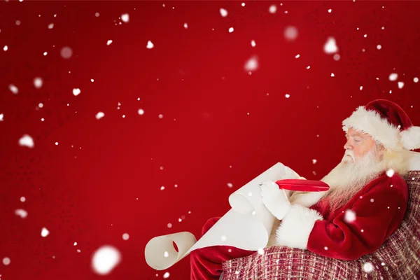 Padre lista de escritura de Navidad con una pluma —  Fotos de Stock