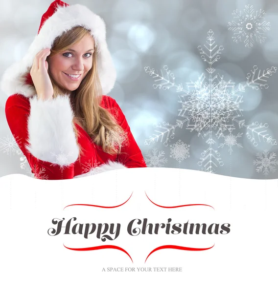 Festive blonde smiling — Stock Photo, Image