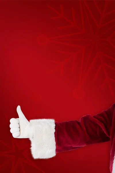 Father Christmas gives thumb up — Stock Photo, Image